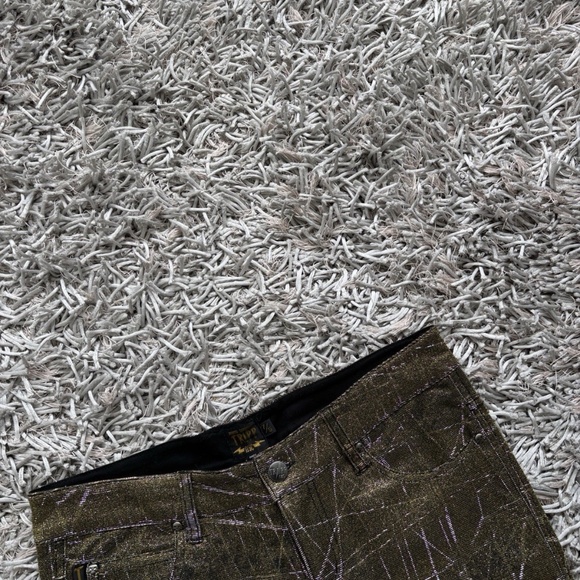 Tripp NYC Skinny Gold / Silver Cotton Spandex *VINTAGE* Sz 27❤️ - Picture 7 of 10